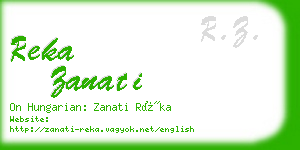 reka zanati business card